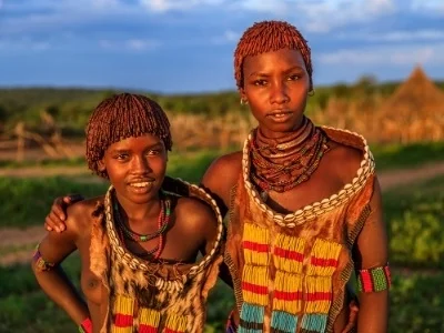 South Omo Valley Tribe girls